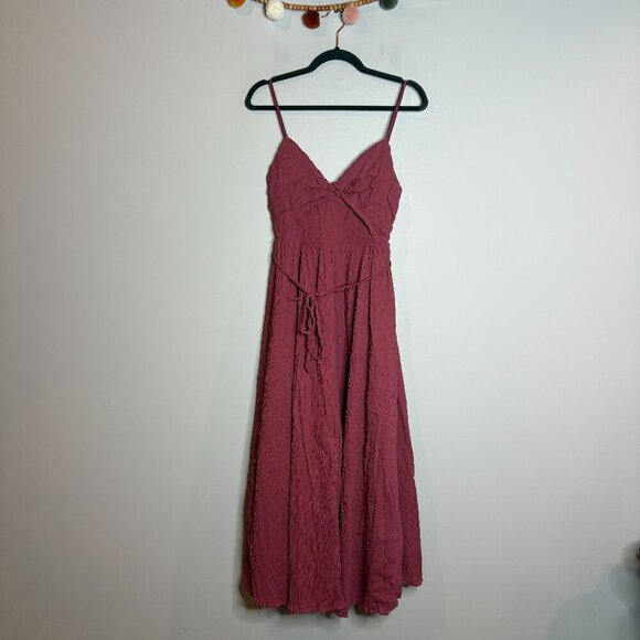 NWT Lulu's Cue the Cuteness Mauve Purple Twist-Front Midi Dress - Picture 2 of 6